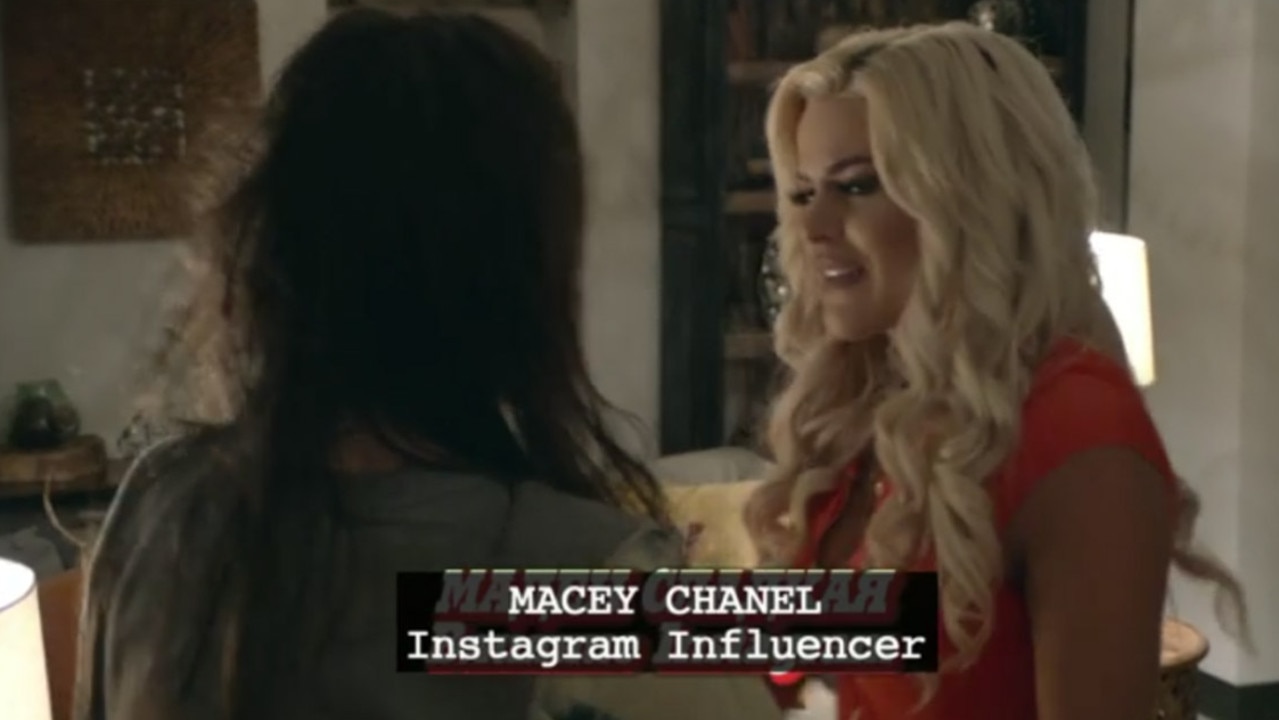 She was billed as an "Instagram influencer" in the film.