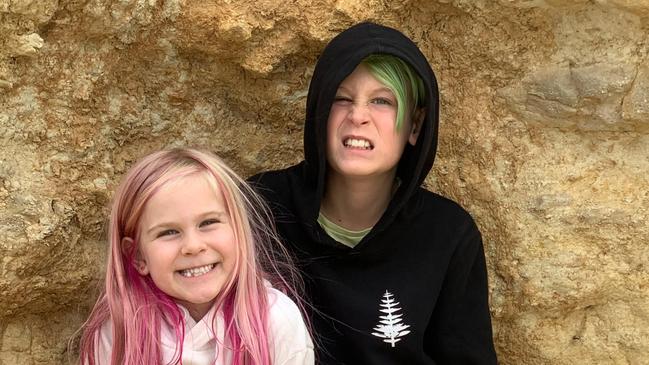 Amber-Lee and Ben Witt's children, Sophie, 6, and Jaxon, 10, are devastated to be missing their school holiday adventure.