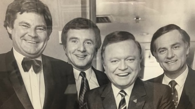 Mike McColl Jones, Philip Brady, Bert Newton and Pete Smith at Channel 9.