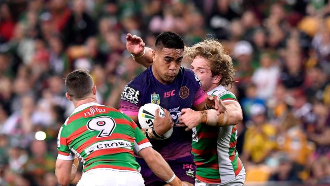 Joe Ofahengaue has had his best year in the NRL with the Broncos in 2018. (Photo by Bradley Kanaris/Getty Images)