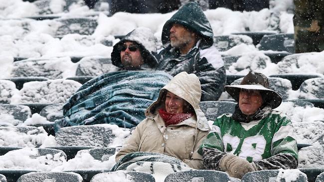 The Snow At The Eagles-Lions Game Was Insane