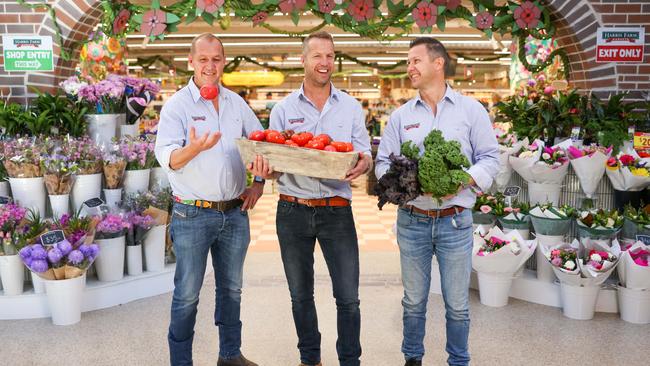Angus, Luke and Tristan Harris who head up Harris Farm Markets.