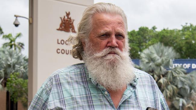 Darwin contractor Craig Williams outside the Darwin Local Court where he stands charged with industrial manslaughter over the death of a construction worker in April 2020. Picture: Pema Tamang Pakhrin