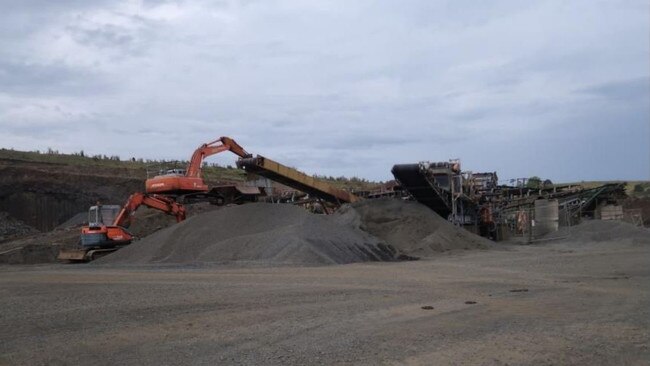 Santin Quarry on Riverbank Rd, Monaltrie.