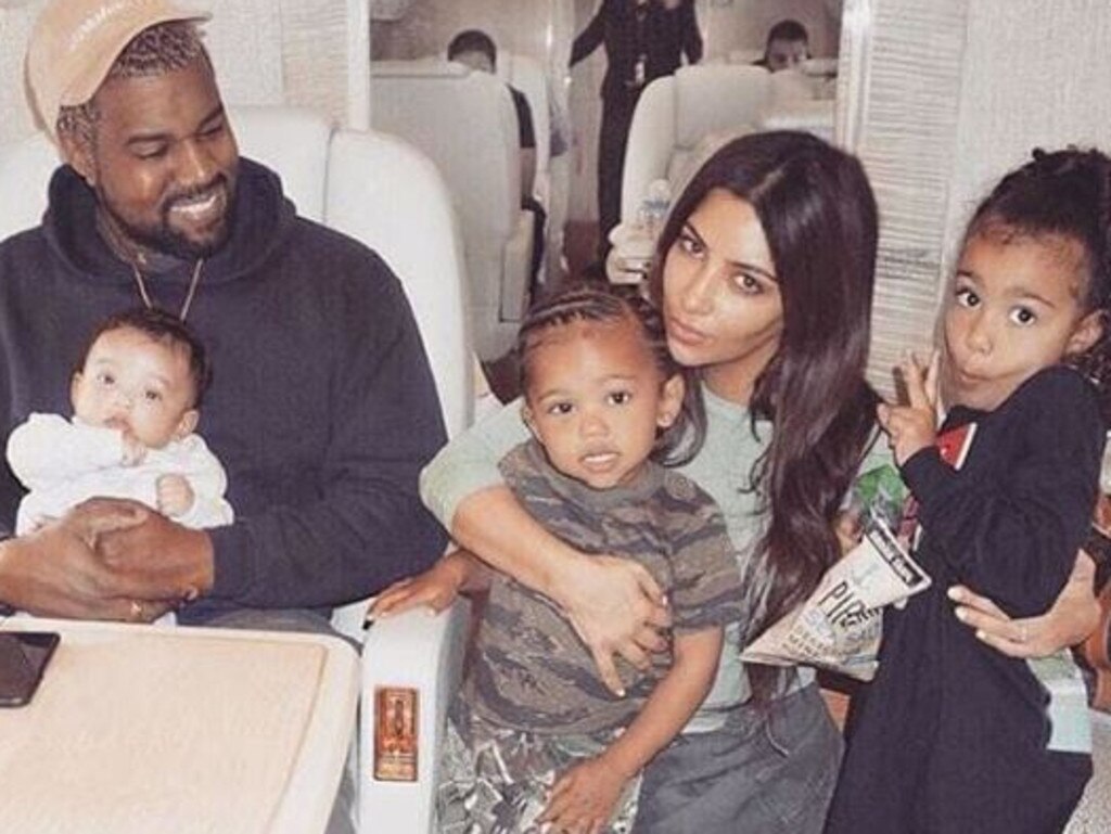 Kim Kardashian and Kanye West with their children Chicago, Saint and North. Picture: Instagram