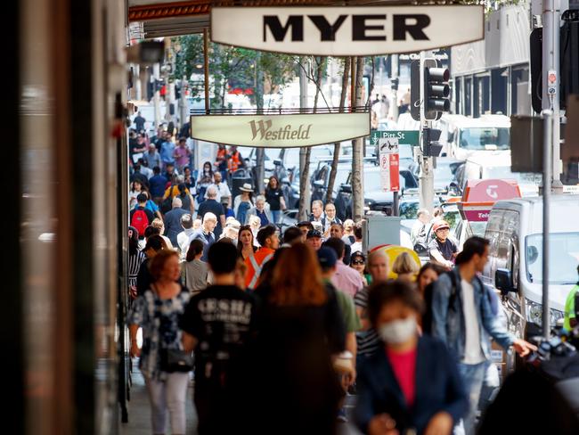 SYDNEY, AUSTRALIA - NewsWire Photos NOVEMBER 25, 2022: Shoppers snap up the bargains during the Black Friday sales in Sydney on Friday. Picture: NCA NewsWire / Nikki Short