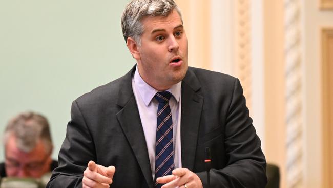 Police Minister Mark Ryan speaks during Question Time at Parliament House in Queensland. Picture: NCA NewsWire/Dan Peled