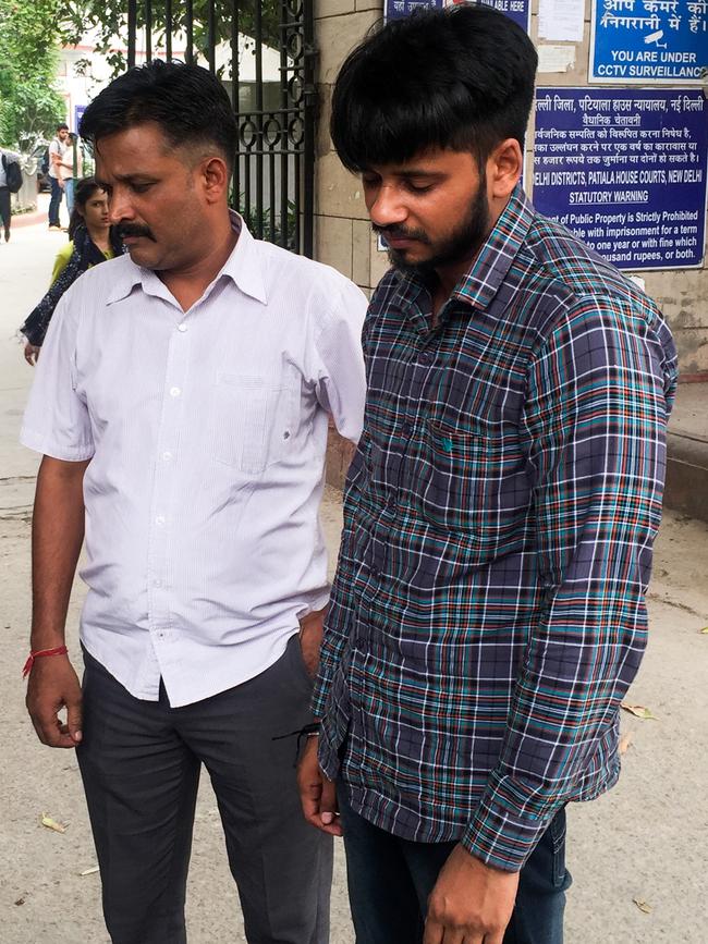 Puneet Puneet outside a court in Delhi. Picture: AAP