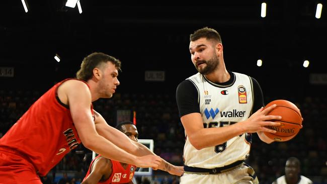 Isaac Humphries is an elite shot blocker. Picture: Getty Images