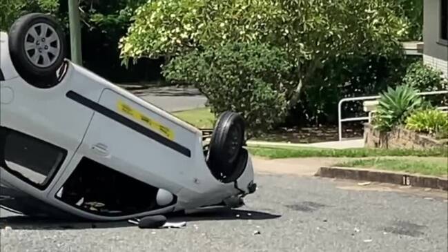 Police hunting for two women after crash on quiet street