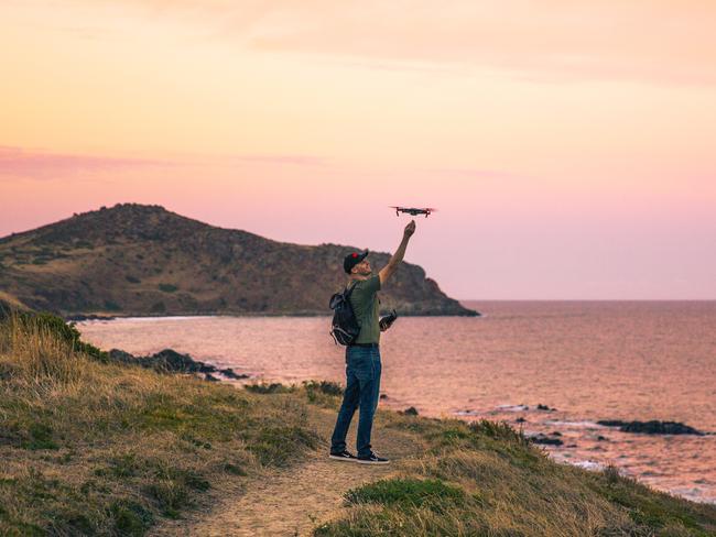 Isaac Forman, of SERIO Drone Photography, at Petrel Cove. Picture: Serio.com.au