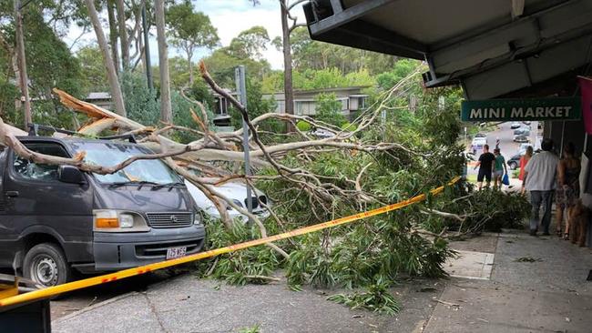 Shoppers scrambled to get out of the way. Picture: Leslie Jenkins/Facebook