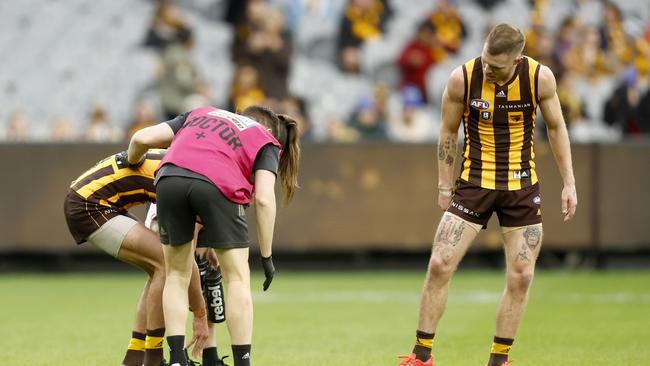 Jack Gunston has suffered an injury. Picture: Darrian Traynor/AFL Photos/via Getty Images