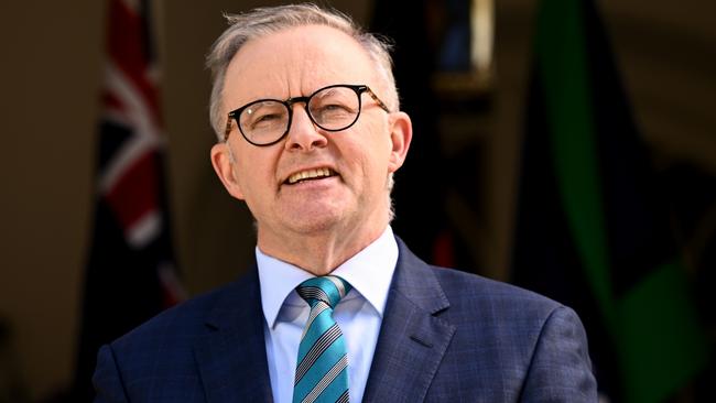 Prime Minister Anthony Albanese announces details of energy deal he struck with premiers on Friday. Picture: AAP