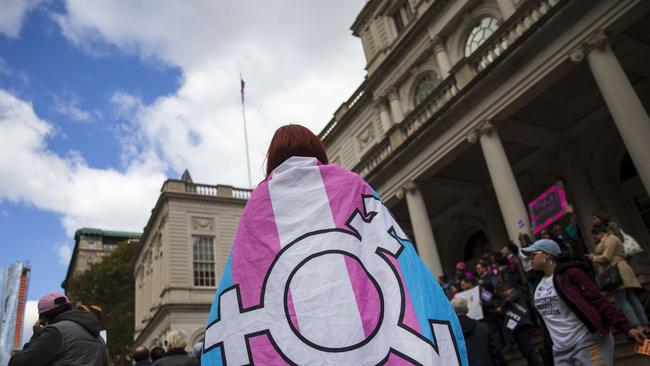 Trans activist rally, New York. Picture: Getty Images / AFP