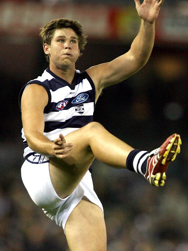 Tom Hawkins on debut in 2007.