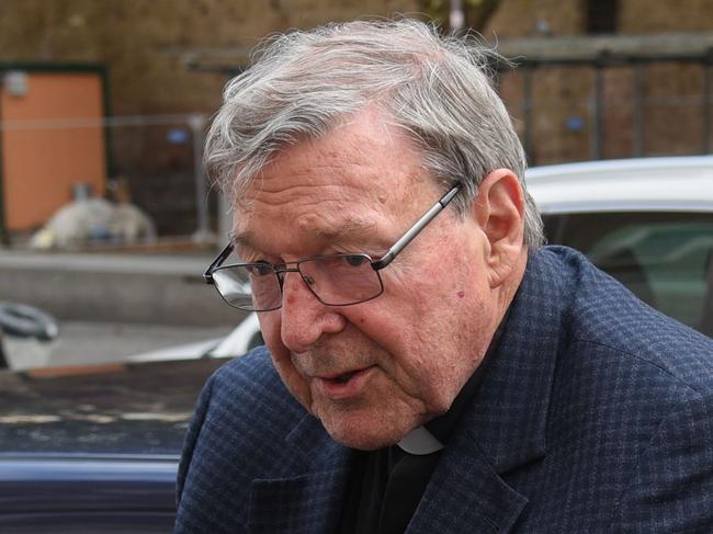 Cardinal George Pell arrives at his Vatican apartment on September 30, 2020. He is back in Rome for the first time since he was acquitted of sexual abuse charges in Victoria. Picture: Victor Sokolowicz,