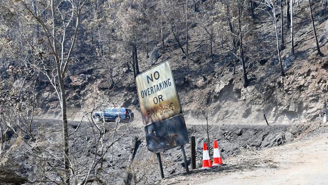 The Hinterland has been left devastated by the fires. Picture: NIGEL HALLETT