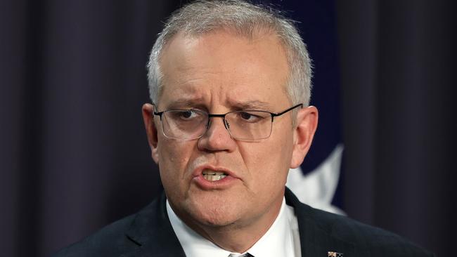 Prime Minister Scott Morrison is being called on to improve Australia’s carbon reduction target. Picture: NCA NewsWire / Gary Ramage