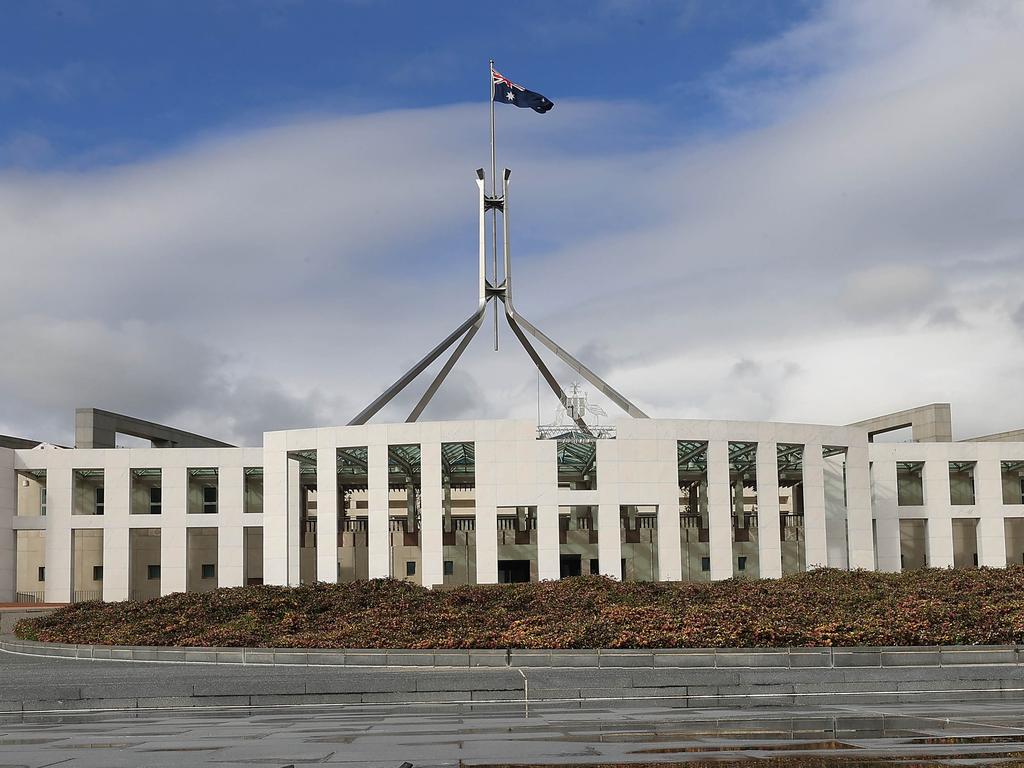 Parliament House has shut its doors to the public after a political staff member tested positive for Covid-19. Picture: NCA NewsWire / Gary Ramage