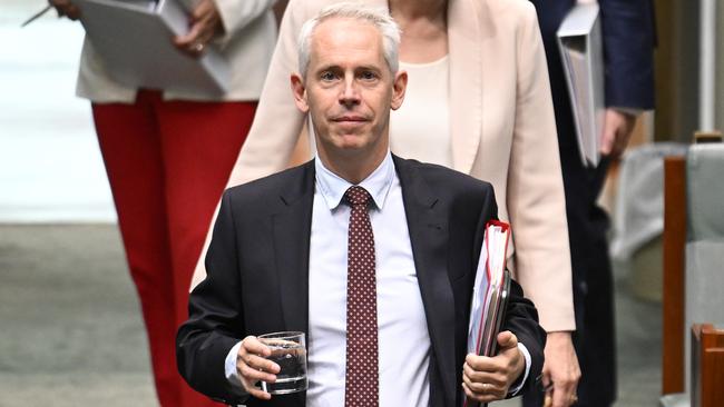 Minister for Skills and Training of Australia, Andrew Giles during Question Time at Parliament House in Canberra. Picture: NewsWire / Martin Ollman