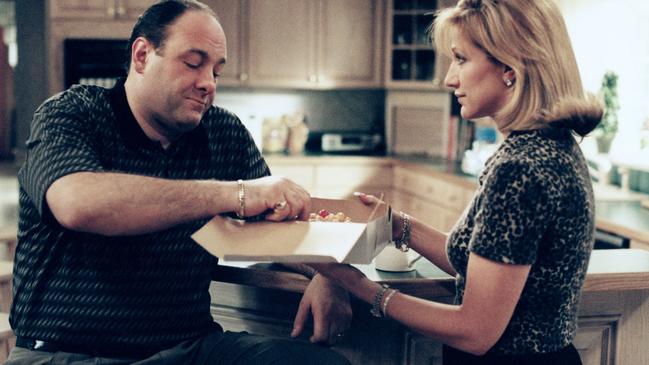 Gandolfini and Falco played husband and wife.