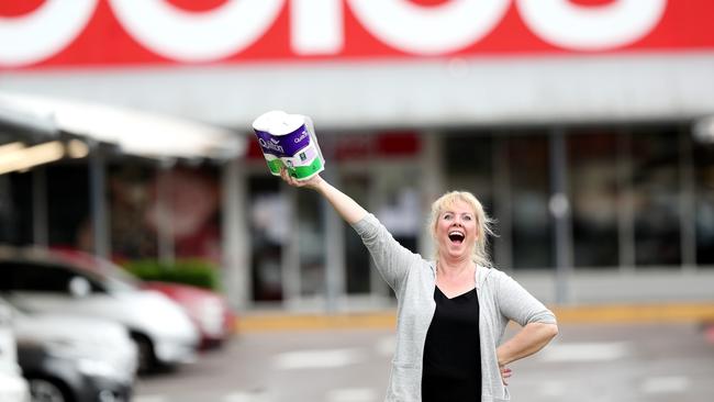 Sally Loughnan outside Coles at Lisarow in March. Picture: Sue Graham)