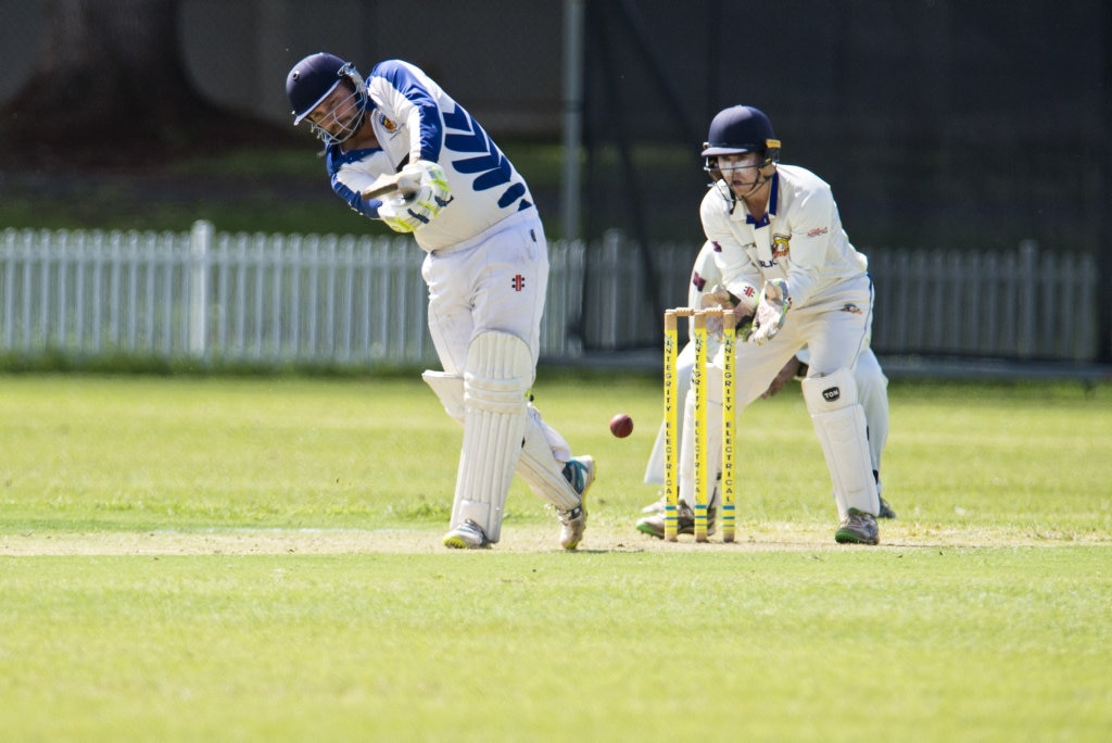 Alex Taylor bats for University against Northern Brothers Diggers in round eight A grade Toowoomba Cricket at Rockville Oval, Saturday, March 7, 2020. Picture: Kevin Farmer