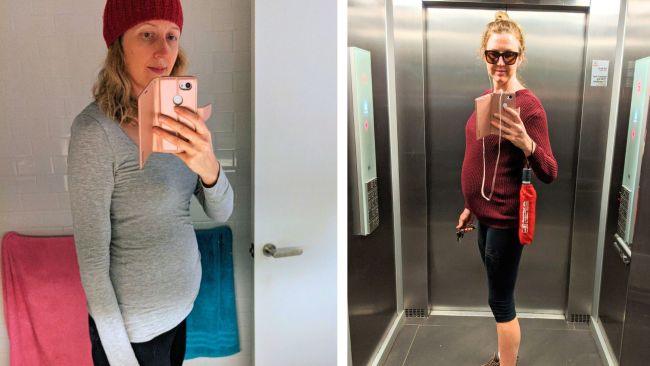 ‘I didn’t look pregnant until the start of my third trimester’