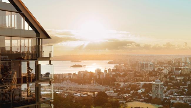 The apartments in Sydney House will overlook Hyde Park and the Sydney Opera House.