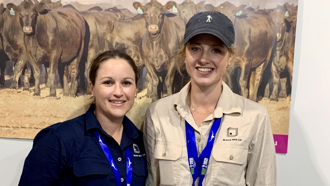 Emma Black (left) and Shannon Speight (right) have won the Pitch in the Paddock competition with their start-up Black Box Co. Pic: Lachlan Berlin