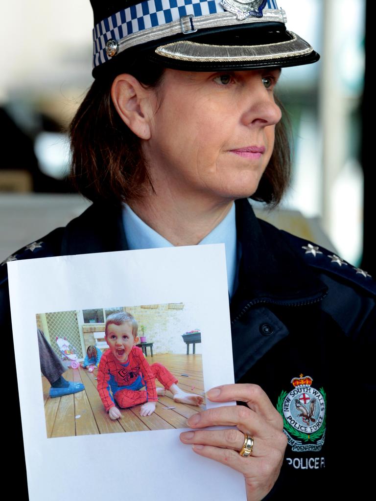 Inspector Kim Fehon with a photo of William. Picture: Nathan Edwards