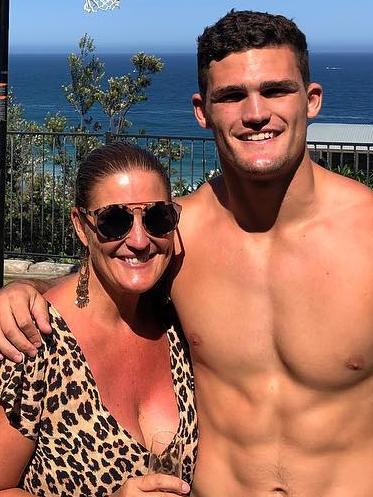 Nathan Cleary with his mum Bec. Picture: Instagram