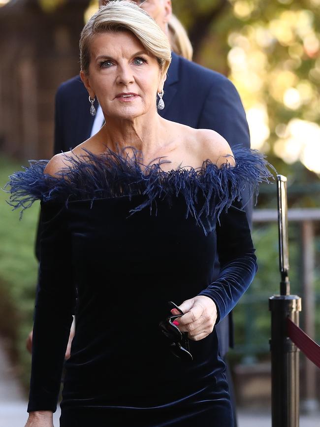 Julie Bishop arrives. Picture: Getty Images.