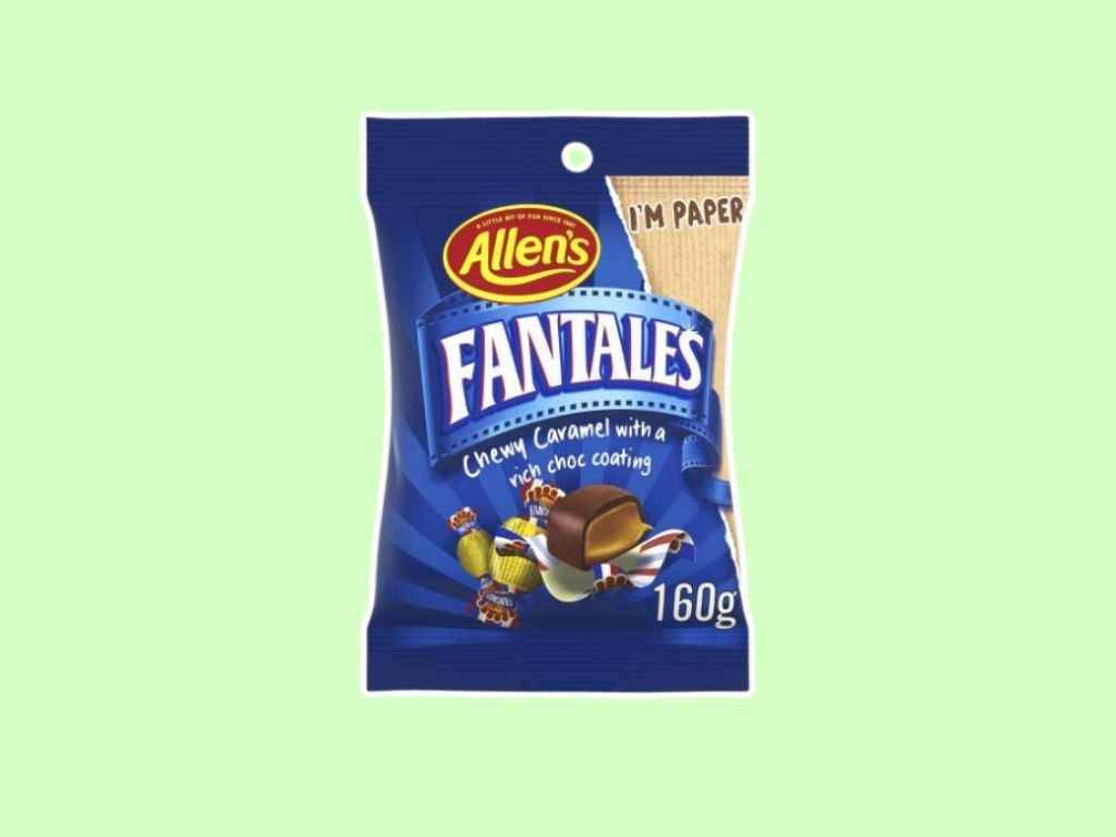 Fantales – After nearly a century, these caramel classics were axed in 2023 due to declining sales and production challenges. First launched in the 1930s, they were a cinema favourite thanks to their movie trivia wrappers. Picture: Woolworths