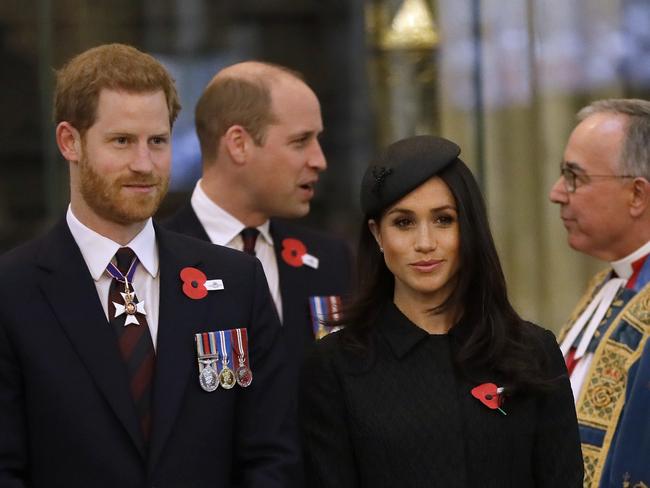 The Duke was asked about his new son and said he had a ‘strong name’. Picture: AP Photo/Kirsty Wigglesworth