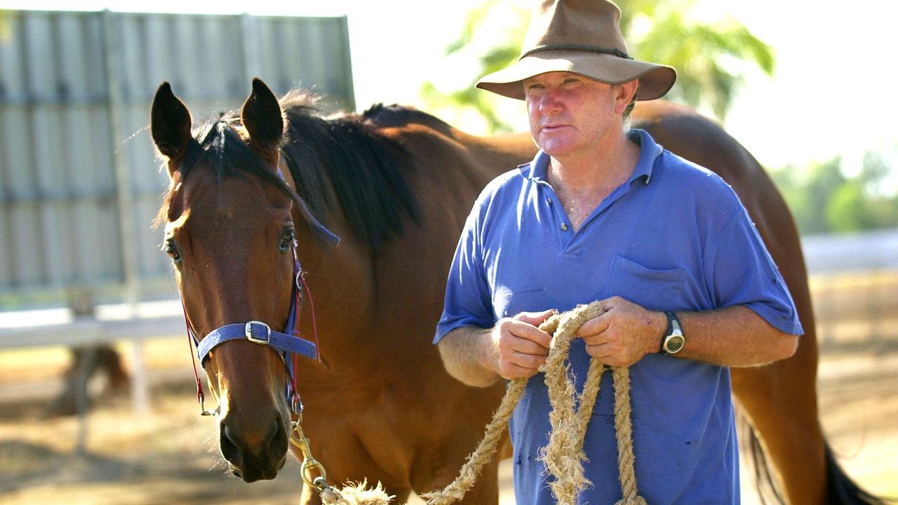 Horse Trainer Rodney Robb with 3yr old Irish Fixer                               Picture: JULIANNE OSBORNE