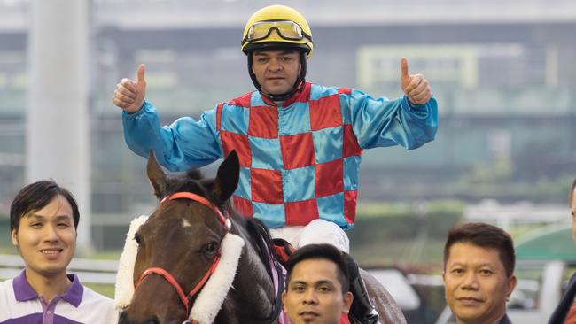 Manoel Nunes celebrates a win in Macau. Picture: Getty Images