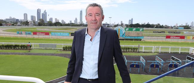 Racing Qld CEO Brendan Parnell at the Gold Coast Turf Club racetrack. Picture: Glenn Hampson