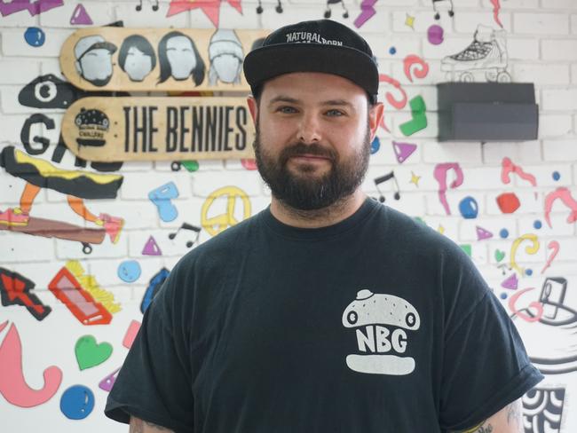 Natural Born Grillers owner Ben Hull has been struggling to find achef and supervisor for his Mount Gambier burger shop for almost 12 months.Picture: Jessica Ball