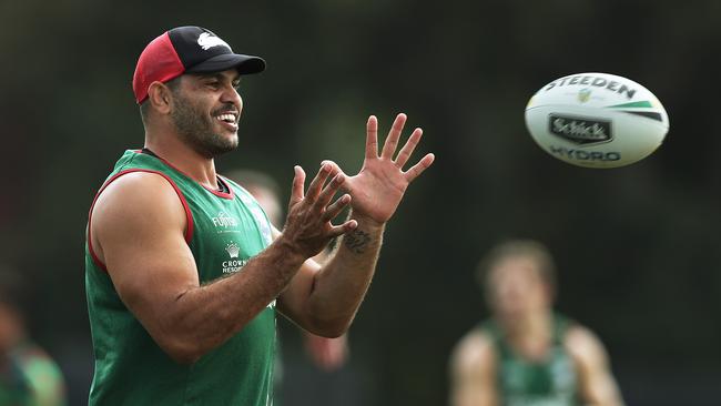 Greg Inglis will start in the centres for South Sydney. Picture: Brett Costello