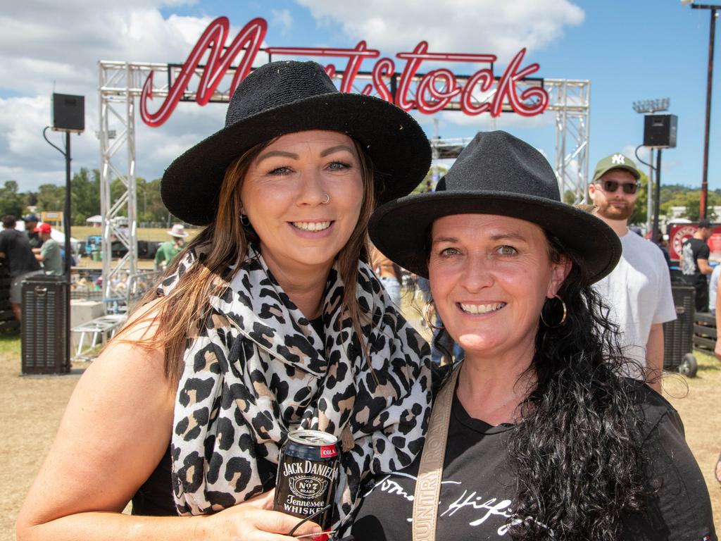 Amiee Kew (left) and Fiona Hurford. Meatstock - Music, Barbecue and Camping Festival at Toowoomba Showgrounds.Saturday March 9th, 2024 Picture: Bev Lacey