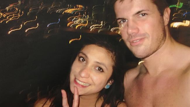 Warriena Wright and Gable Tostee inside his 14th-floor Surfers Paradise apartment just hours before the New Zealand tourist plummeted to her death.