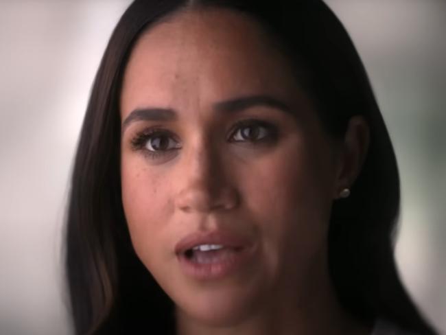 Meghan Markle claims the palace fed negative stories about her to the press. Picture: Netflix