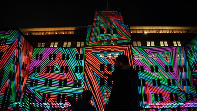 The zany display was created by abstract artist Helen Eager. Picture: Paul McMillan