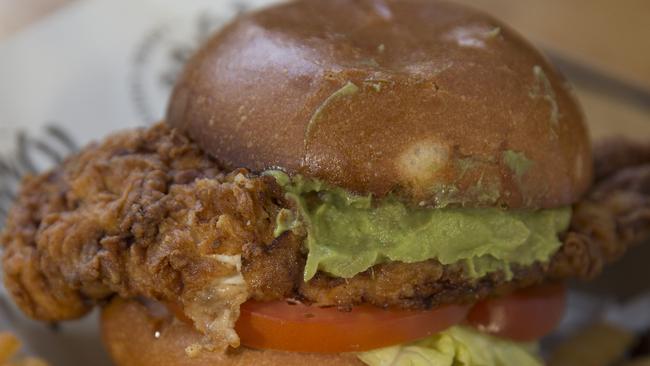 Souther fried chicken burger. Picture: Melvyn Knipe