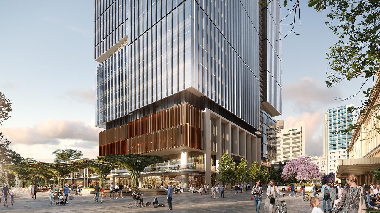 Artist’s impression of Walker Corporation’s office tower at Festival Plaza. Supplied by Walker Corporation