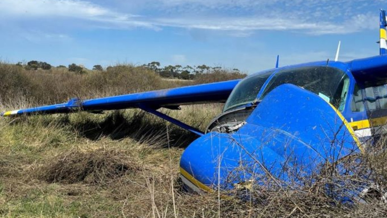 A skydiving plane that crashed after taking off from Barwon Heads Airport.