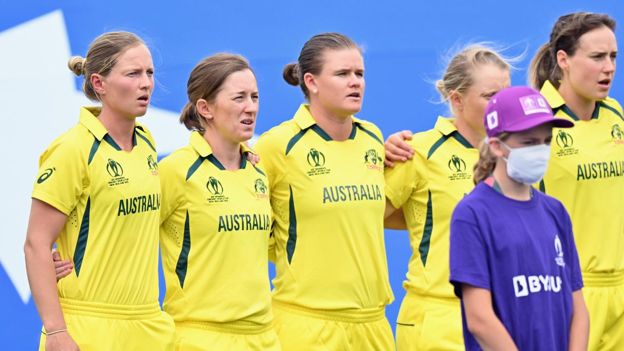 Australia enter the 2022 Women’s World Cup as heavy favourites. (Photo by Kai Schwoerer/Getty Images)