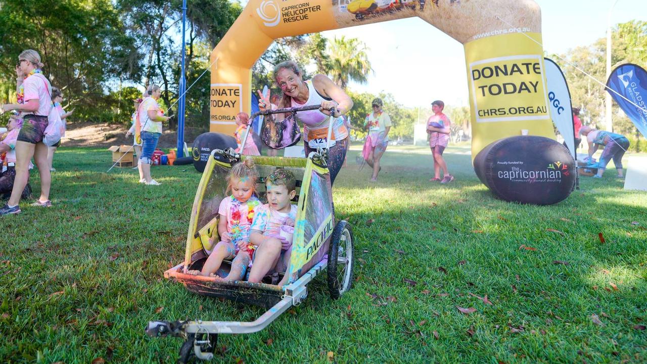 Photos from Cherryandjun Photography of the 2023 Gladstone Colour Me Capricorn fun run for the RACQ CapRescue.